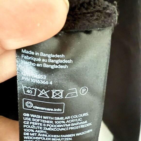 H&M Divided Mock Neck Half Zip Ribbed Pullover Sweater in Black Size S - Picture 5 of 5